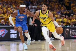 Tyrese Haliburton sofreu a lesão no tendão de Aquiles no último joo das finais da NBA.