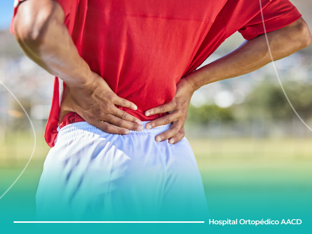 Atleta com dores no quadril
