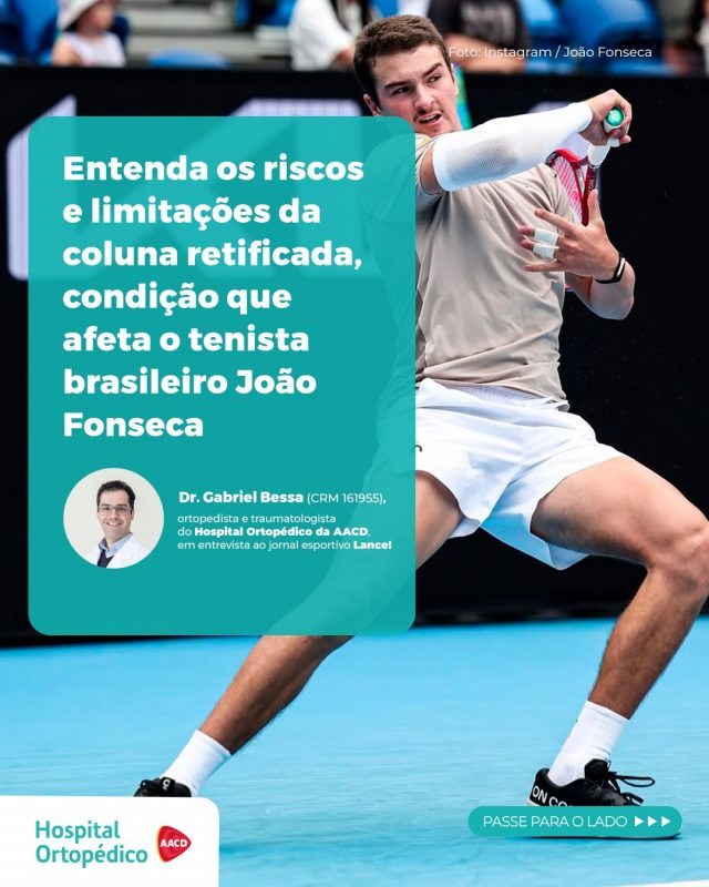 O tenista João Fonseca enfrenta o desafio da coluna retificada, que reduz sua capacidade de amortecimento. Será que isso pode impactar seu futuro nas quadras? 🤔

➡️ Deslize os cards e descubra! Confira a análise do Dr. Gabriel Bessa (CRM 161955), ortopedista e traumatologista, em entrevista ao Lance!

RT: Dra. Renata Menegazzi dos Santos (CRM/SP: 113163)