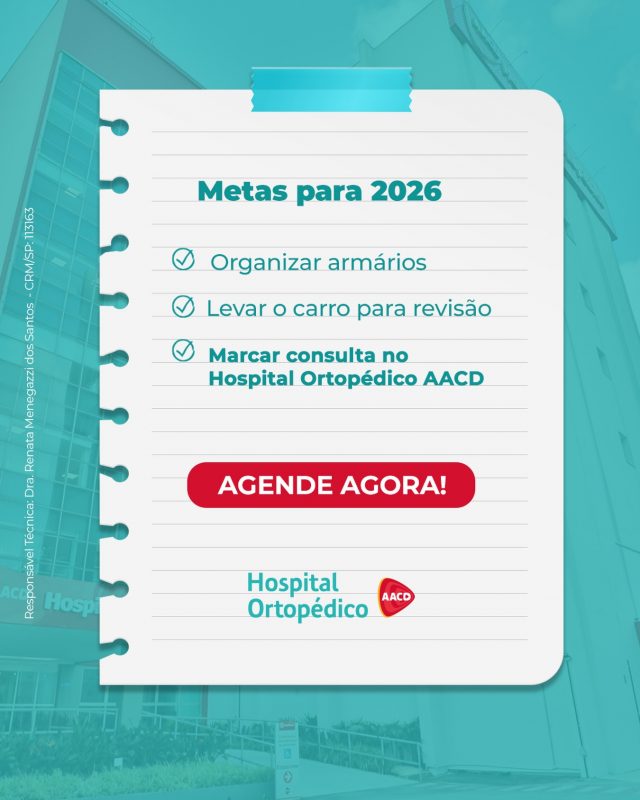 As metas de 2026 estão ON! Comece priorizando a sua saúde. É hora de tirar do papel o plano de marcar sua consulta com o ortopedista. 

Agende agora uma avaliação pelo nosso WhatsApp: (11) 5576-0777.

Atendemos particular e mais de 40 convênios.

RT: Dra. Renata Menegazzi dos Santos (CRM/SP: 113163)