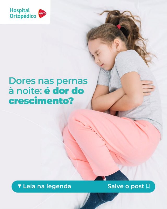 As dores de crescimento são desconfortos musculares benignos que geralmente ocorrem na região das pernas à noite em crianças de 3 a 12 anos. Apesar de não apresentar uma causa específica, essas dores são bastante comuns durante a fase escolar.

Ainda que os relatos sejam esperados em crianças nessa fase, é fundamental a avaliação de um ortopedista pediátrico para investigar se as dores podem ser indicativas de outros problemas de saúde.

Seu filho tem se queixado de dores? Agende uma consulta com nossos especialistas em Ortopedia Pediátrica! Entre em contato pelo WhatsApp: (11) 5576-0777. Atendemos particular e mais de 40 convênios!

RT: Dra. Renata Menegazzi dos Santos (CRM/SP: 113163)