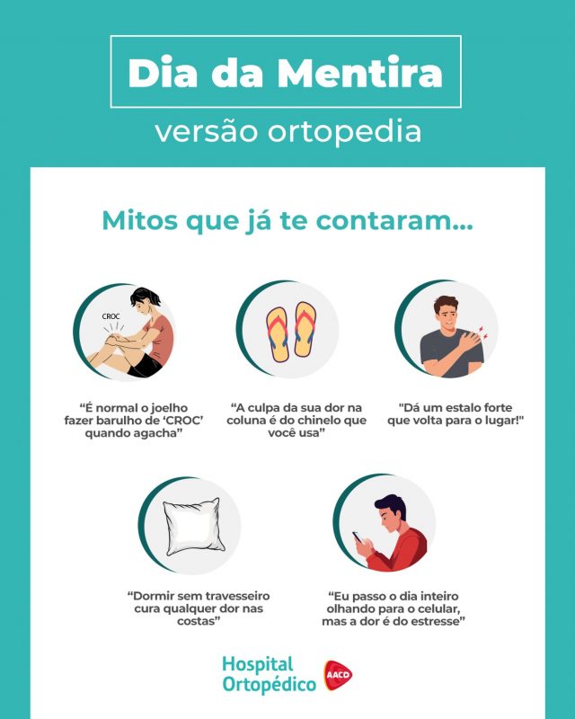 No Dia da Mentira, o nosso alerta é verdadeiro: tem muito mito por aí que parece verdade, mas prejudica sua saúde!

O tratamento adequado começa com uma avaliação profissional. Dor persistente é o corpo avisando que algo precisa de atenção profissional.

✅ Consultas particulares e por convênios.

📲 Não deixe para depois. Fale com nossa equipe pelo WhatsApp e agende sua consulta: (11) 5576-0777

📍 Avenida Professor Ascendino Reis, 724 – Ibirapuera, São Paulo – SP

RT: Dra. Renata Menegazzi dos Santos (CRM/SP: 113163)