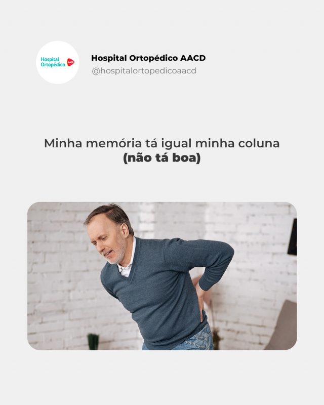 Quem mais aí entrou nesse grupo? 👀

A gente esquece o que ia fazer na cozinha, mas a dor na lombar não deixa a gente esquecer que precisa de um ortopedista, né?

Está na hora de marcar uma avaliação com a gente! Não deixa pra lembrar de se cuidar só quando travar a coluna, hein?

✅ Atendemos particular e convênios.

📲 Consulta com hora marcada. Agende pelo WhatsApp (11) 5576-0777

📍 Avenida Professor Ascendino Reis, 724 – Ibirapuera, São Paulo – SP

RT: Dra. Renata Menegazzi dos Santos (CRM/SP: 113163)