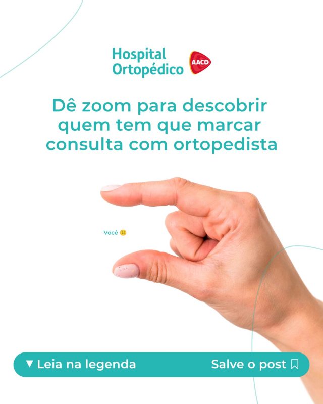 Conseguiu ler? Então você já entendeu o recado! 👀

Às vezes, a gente ignora aquele “estalo”, aquela dorzinha chata depois do treino ou aquele incômodo ao subir escadas. 

Não espere a dor travar o seu dia a dia. Se o zoom revelou o que você já suspeitava, nós estamos aqui para te ajudar! 

✅ Atendemos particular e convênios.

📲 Consulta com hora marcada. Agende pelo WhatsApp (11) 5576-0777

📍 Avenida Professor Ascendino Reis, 724 – Ibirapuera, São Paulo – SP

RT: Dra. Renata Menegazzi dos Santos (CRM/SP: 113163)