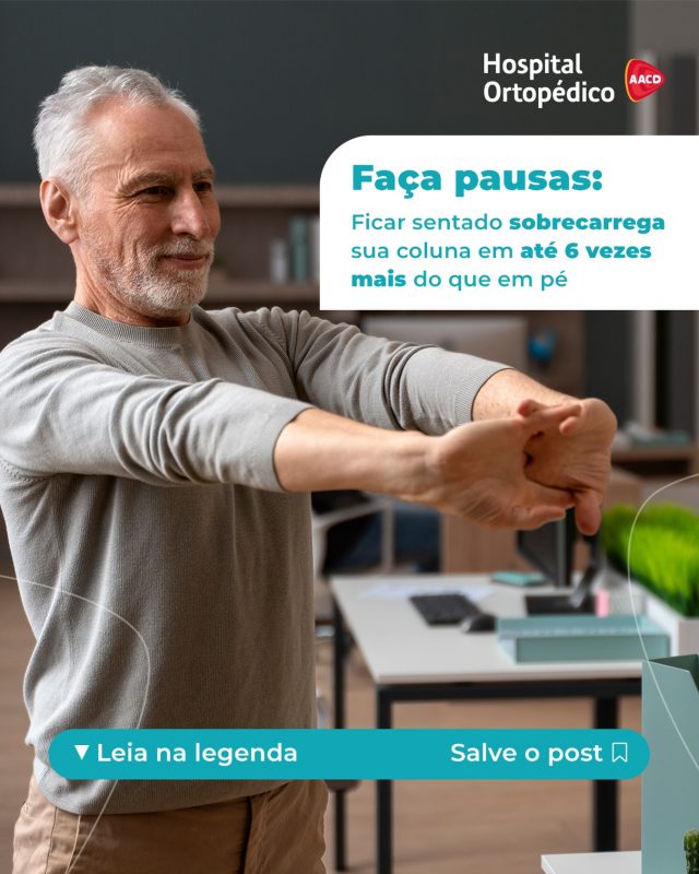 Quantas pausas você faz ao longo do expediente?​ 😬

🖥️ A rotina de trabalho em frente ao computador, muitas vezes, nos faz esquecer do movimento. ​

⏰ No entanto, passar três horas seguidas sentado na mesma posição pode elevar em até 6 vezes o risco de desenvolver hérnia de disco, em comparação com alguém que faz pausas e se movimenta com frequência.​

🏥 As dores nas costas e os problemas de coluna não precisam fazer parte da sua rotina. Agende uma avaliação com nossos ortopedistas especializados e invista na sua qualidade de vida!​

✅ Atendemos particular e convênios. ​
​
📲 Consulta com hora marcada. Agende pelo WhatsApp (11) 5576-0777 ​
​
📍 Avenida Professor Ascendino Reis, 724 – Ibirapuera, São Paulo – SP ​
​
RT: Dra. Renata Menegazzi dos Santos (CRM/SP: 113163)
