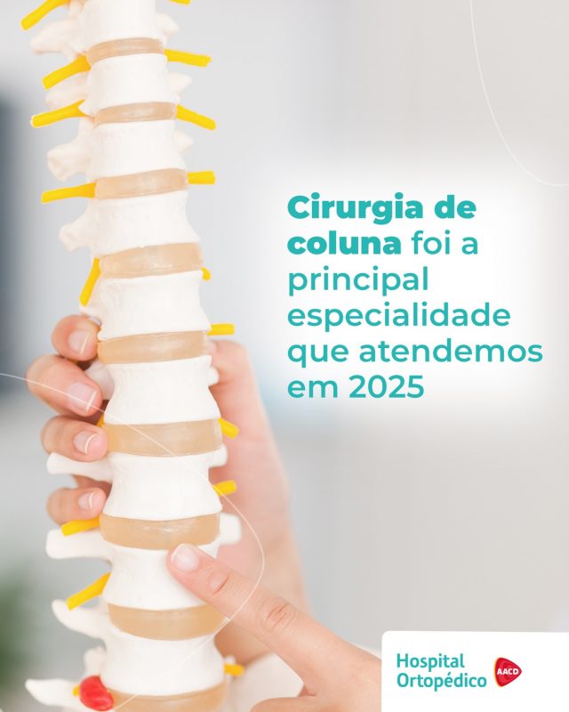 ‼️ A dor na coluna continua sendo o principal motivo de afastamento do trabalho no país. ​

🏥 Refletindo esse cenário, em 2025, essa também foi a especialidade com o maior fluxo de atendimentos aqui no nosso Hospital.​

↪️ Cuidar da postura e da saúde das costas não é um assunto para deixar para depois. Se você convive com dores ou desconfortos persistentes que afetam a sua rotina, conte com a excelência do nosso corpo clínico especializado.​

✅ Atendemos particular e convênios. ​

📲 Consulta com hora marcada. Agende pelo WhatsApp (11) 5576-0777 ​

📍 Avenida Professor Ascendino Reis, 724 – Ibirapuera, São Paulo – SP ​

RT: Dra. Renata Menegazzi dos Santos (CRM/SP: 113163)