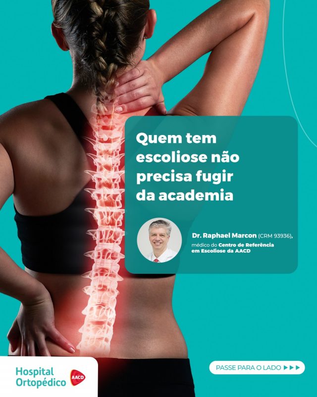 Em entrevista ao Terra, o @dr_raphael_marcon, membro do nosso Centro de Referência em Escoliose, explicou a importância de os pacientes com escoliose praticarem atividades físicas.​

Passe os cards para o lado e entenda!​

Precisando de atendimento especializado em escoliose? Agende sua avaliação com a gente!​

✅ Atendemos particular e convênios. ​

📲 Consulta com hora marcada. Agende pelo WhatsApp (11) 5576-0777 ​

📍 Avenida Professor Ascendino Reis, 724 – Ibirapuera, São Paulo – SP ​

RT: Dra. Renata Menegazzi dos Santos (CRM/SP: 113163)​