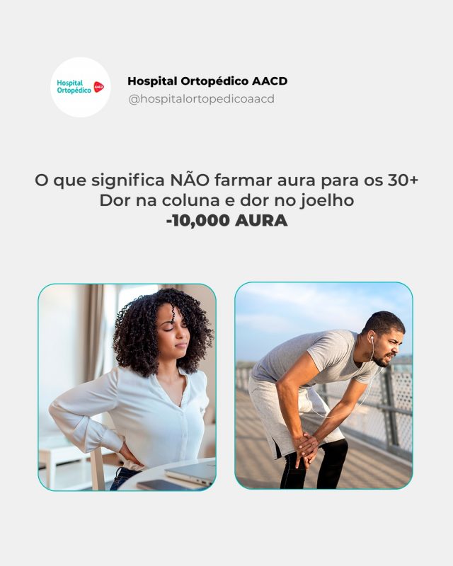 É um tal de farmar aura para cá, + 10,000 aura para lá...​ 🤭

Mas você sabe o que realmente significa formar aura para a Ortopedia? Passe para o lado para descobrir!​

RT: Dra. Renata Menegazzi dos Santos (CRM/SP: 113163)​