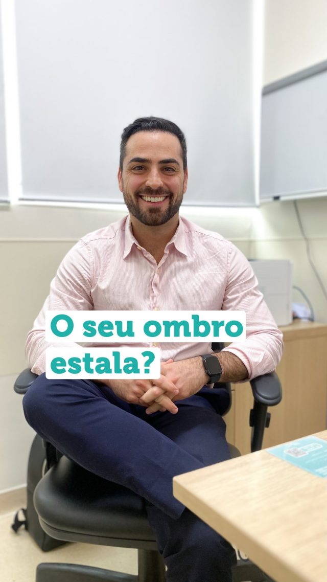 😥 Sente estalos no ombro? Esse sinal pode ter diferentes causas e merece atenção!​
​
▶️ Confira no vídeo as orientações do @dr.rafaelcanas, nosso especialista em ombro e cotovelo.​
​
🏥 Buscando por atendimento especializado? Agende uma avaliação com a nossa equipe.​

✅ Atendemos particular e convênios. ​
 ​
📲 Consulta com hora marcada. Agende pelo WhatsApp (11) 5576-0777 ​
 ​
📍 Avenida Professor Ascendino Reis, 724 – Ibirapuera, São Paulo – SP ​
 ​
RT: Dra. Renata Menegazzi dos Santos (CRM/SP: 113163) ​