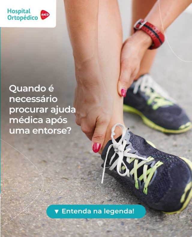 👣 😅 Você virou o pé? 

↪️ A entorse ocorre quando a articulação do tornozelo é submetida a um movimento fora do limite natural (seja por inversão, eversão ou rotação) podendo comprometer os ligamentos da região.​

⚠️ Sinais de alerta para agendar uma consulta:​

• Inchaço significativo ou dor intensa ​

• Dificuldade para apoiar o pé ​

• Deformidade e perda de sensibilidade​

• Alteração na coloração do pé​

• Sintomas persistentes que não melhoram com o tempo e sensação de instabilidade​

🏥 Procurando atendimento médico? Conte com a avaliação da nossa equipe de Ortopedistas especialistas em Pé e Tornozelo!​

✅ Atendemos particular e convênios. ​
 ​
📲 Consulta com hora marcada. Agende pelo WhatsApp (11) 5576-0777 ​
 ​
📍 Avenida Professor Ascendino Reis, 724 – Ibirapuera, São Paulo – SP ​
 ​
RT: Dra. Renata Menegazzi dos Santos (CRM/SP: 113163) ​